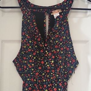 Miuse T-back floral dress